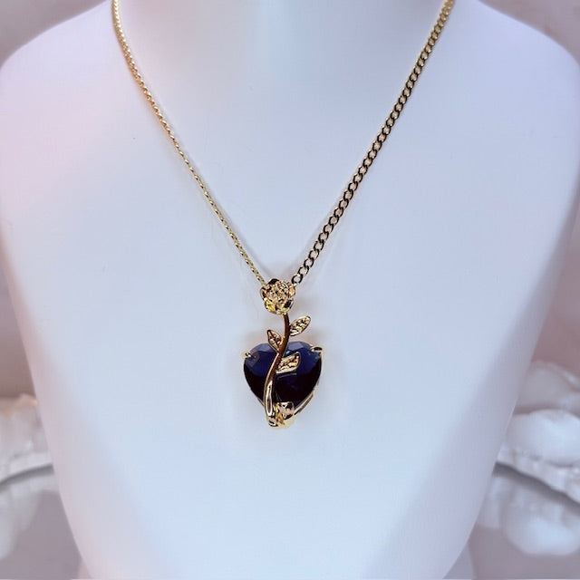 enchanted rose heart necklace