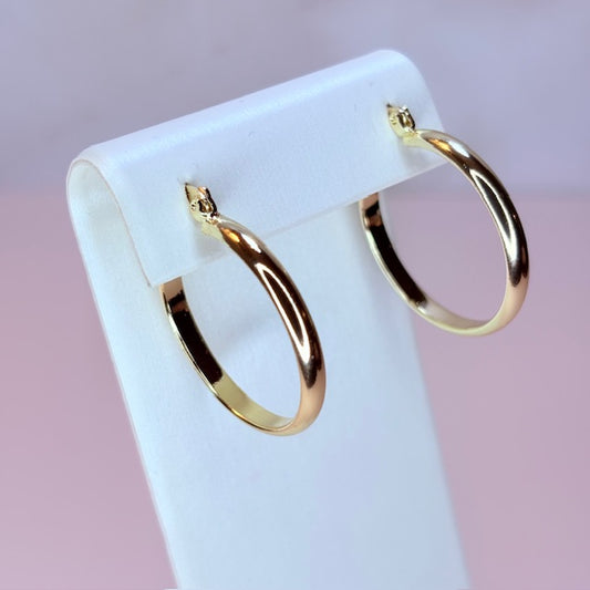 everyday smooth flat midi hoops