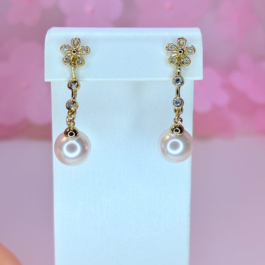 fluer pearl earrings