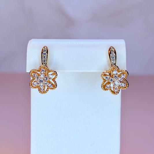 frosty flower earrings