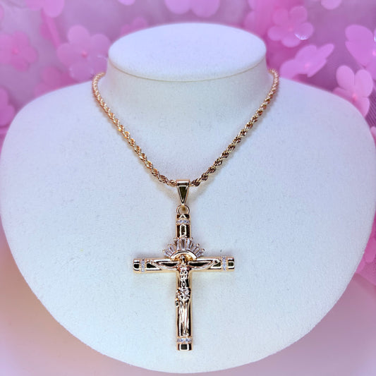 radiant savior cross necklace