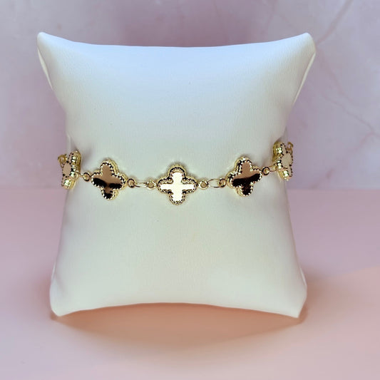 golden clover bracelet