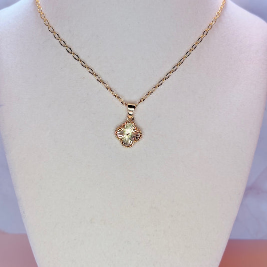 golden clover necklace