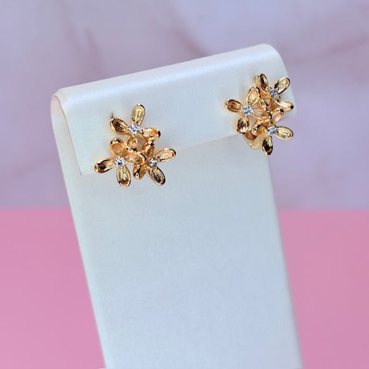 golden daisy earrings