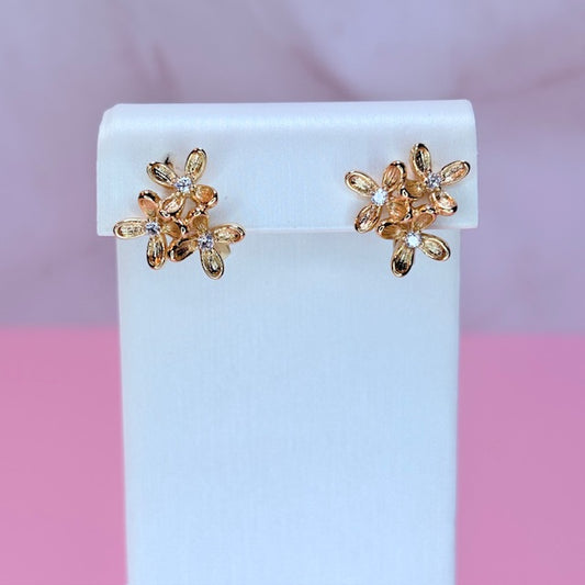 golden daisy earrings