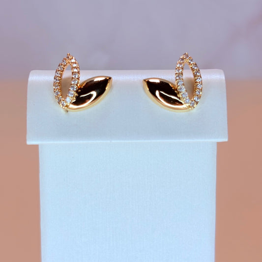 golden leaf earrings