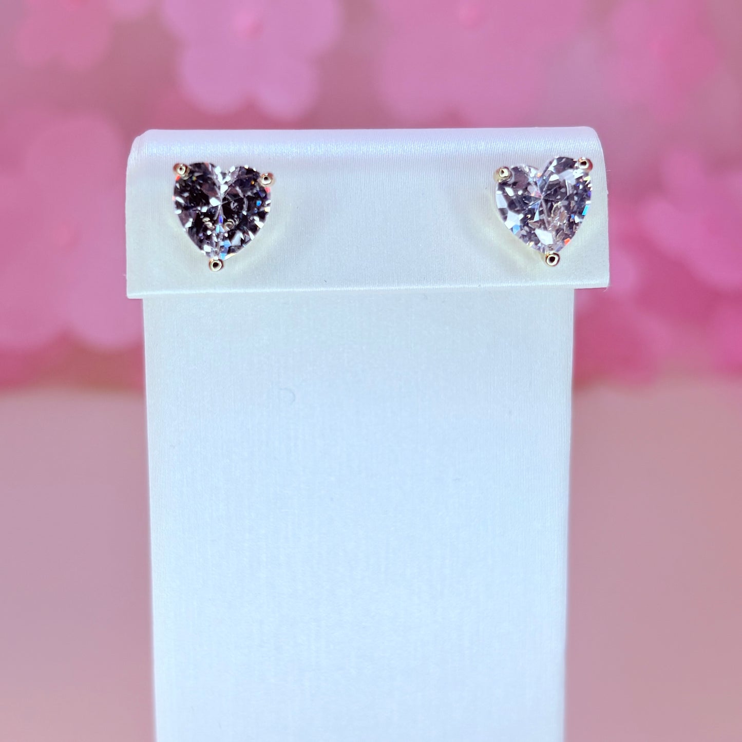 heart diamond earrings