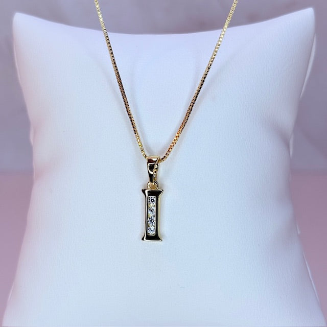 gold initial necklace