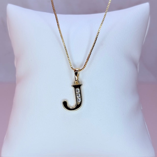 gold initial necklace