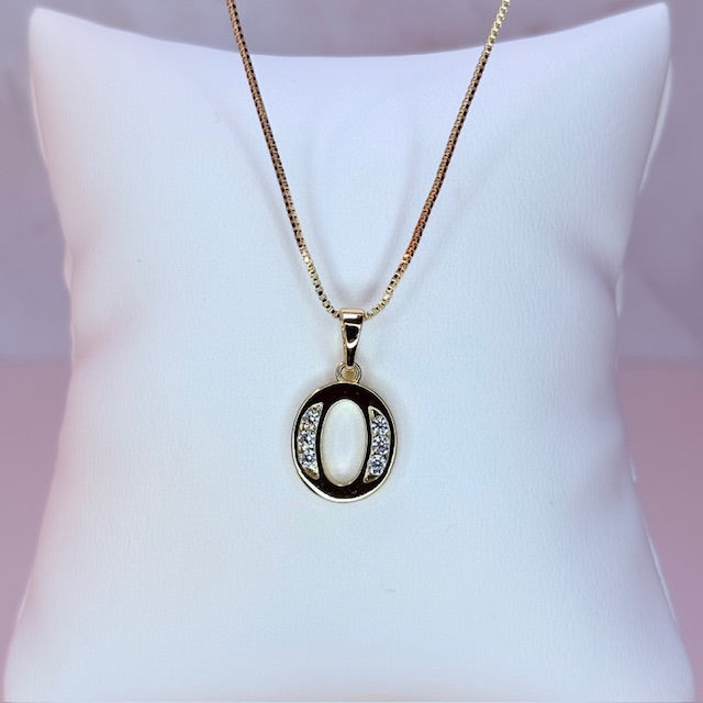 gold initial necklace
