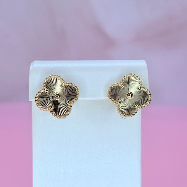 gold lucky earrings