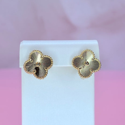 gold lucky earrings