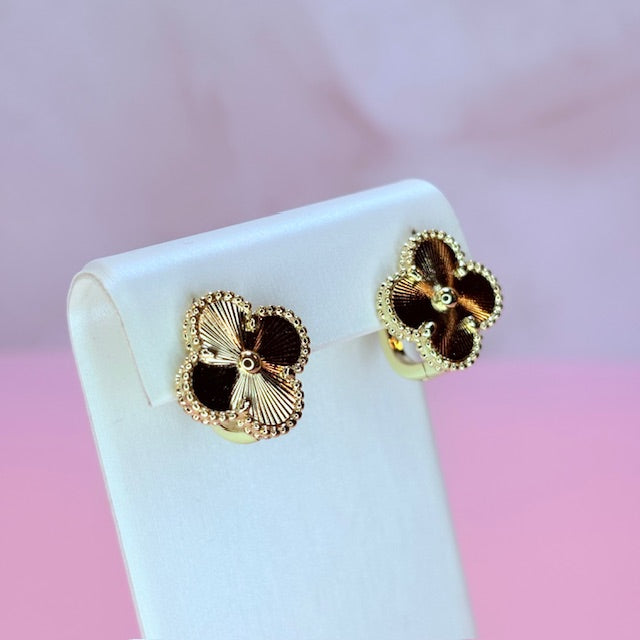 gold lucky earrings