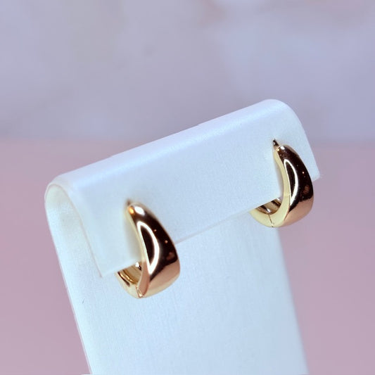 gold tiny chunky huggies