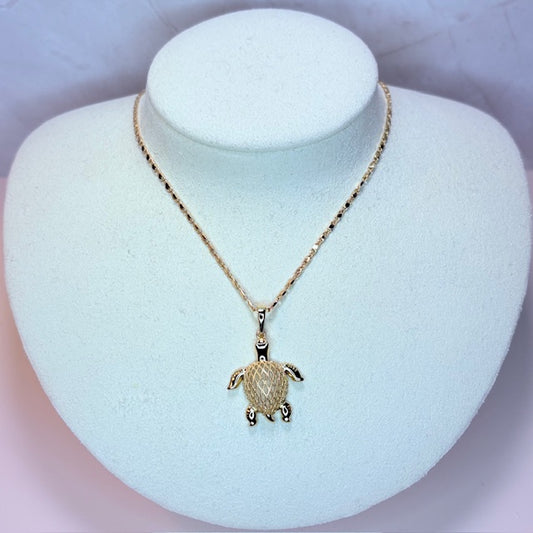 gold turtle necklace