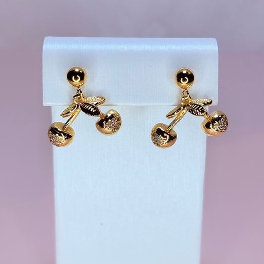 goldy cherry earrings