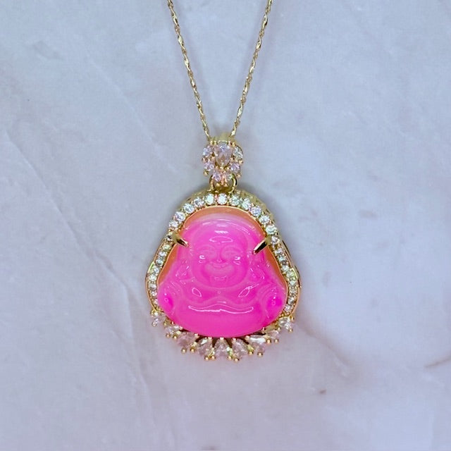 halo buddah necklace