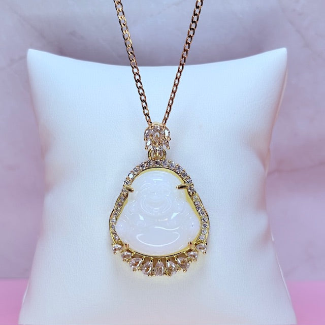 halo buddah necklace