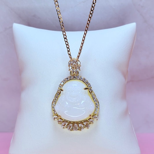 halo buddah necklace