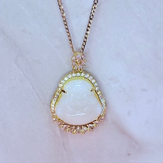 halo buddah necklace