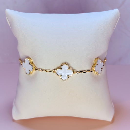 halo clover bracelet