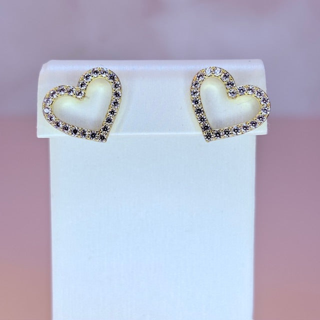heart halo earrings