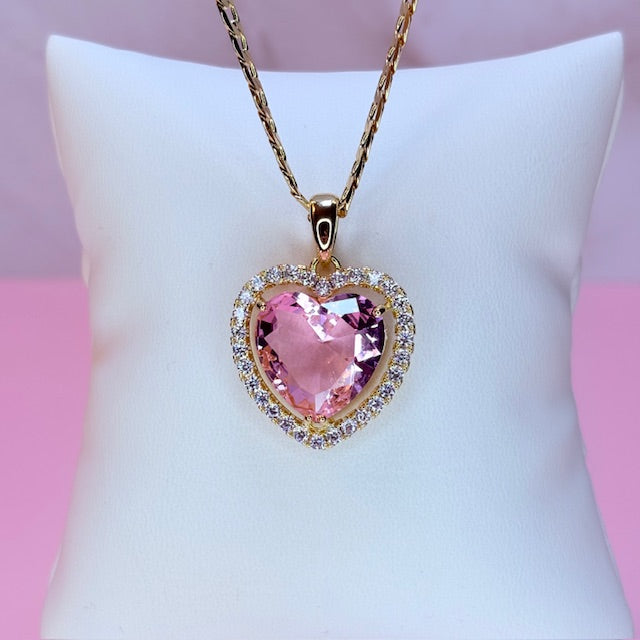 heart halo necklace