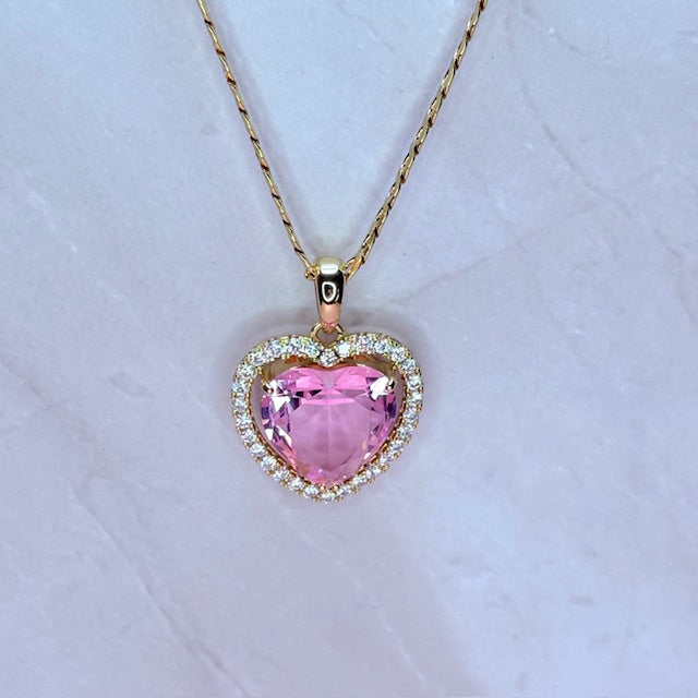 heart halo necklace