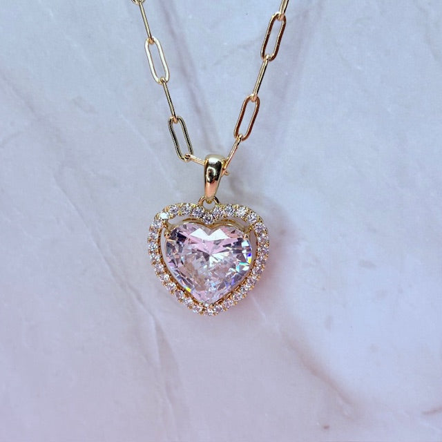 heart halo necklace