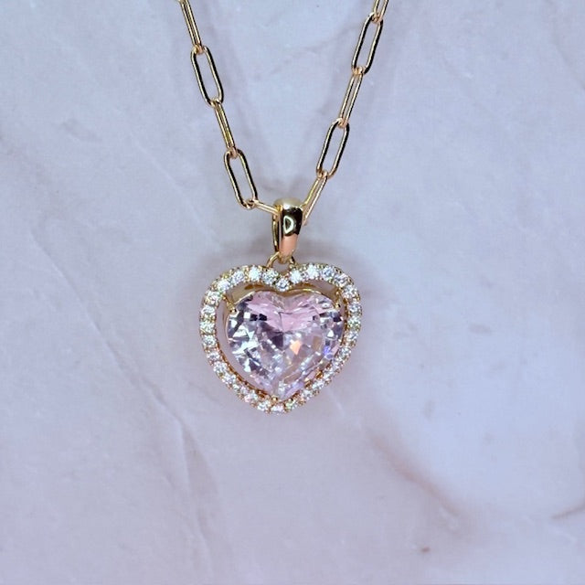 heart halo necklace