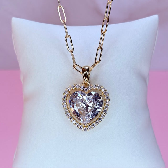 heart halo necklace