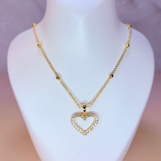 heart halo necklace