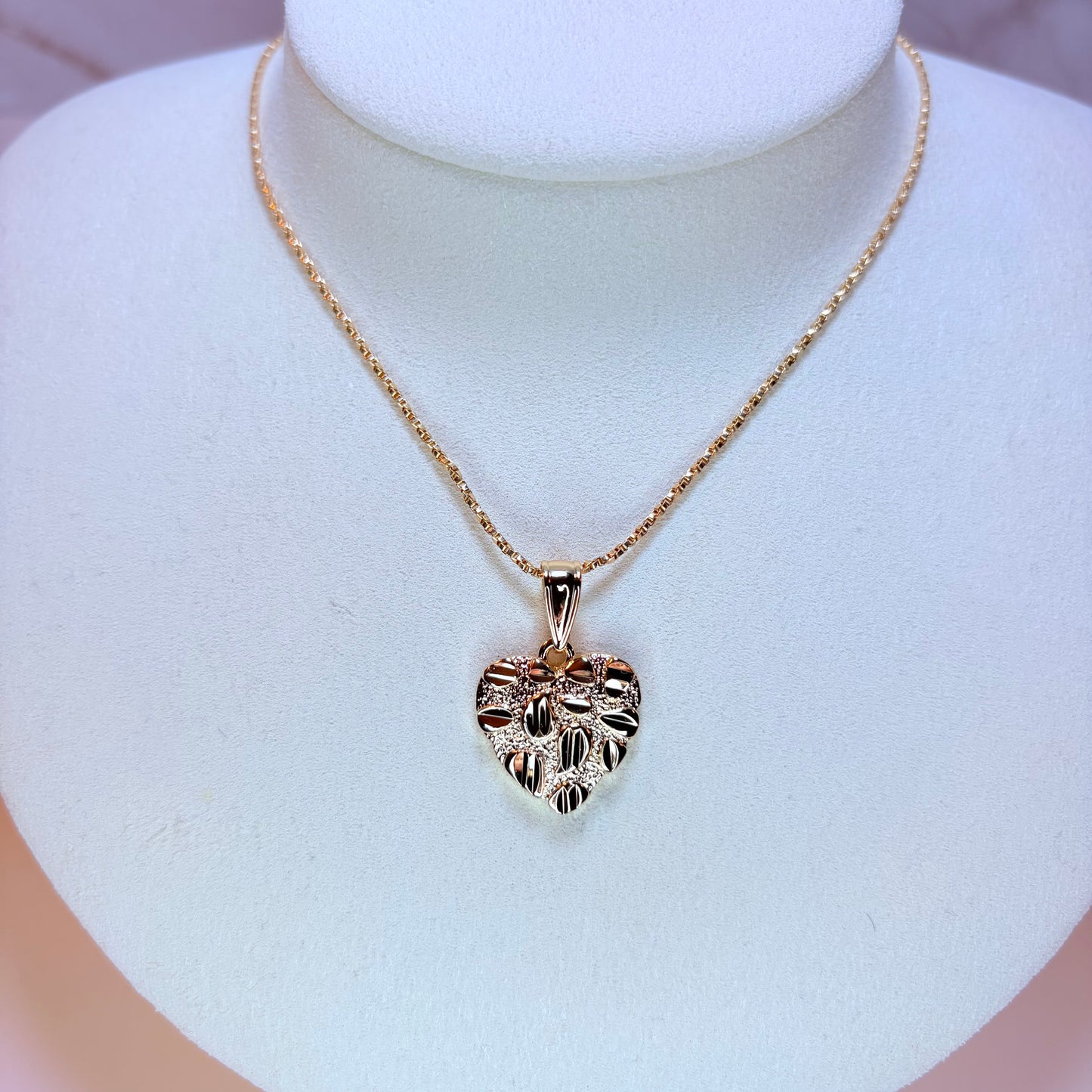 nugget heart necklace