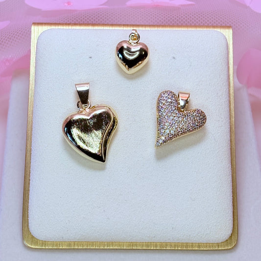 luxe puffed heart trio