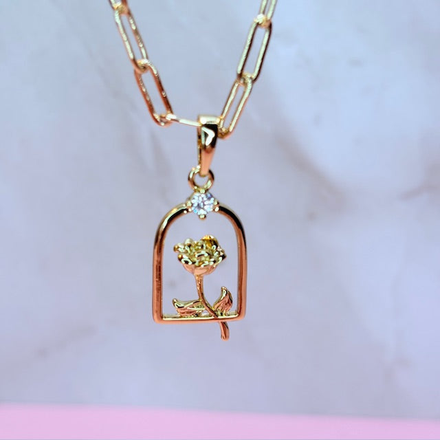 heirloom rose necklace