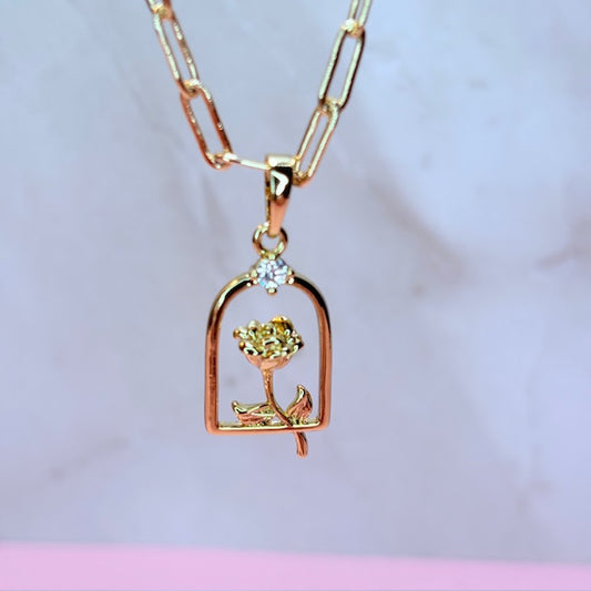 heirloom rose necklace