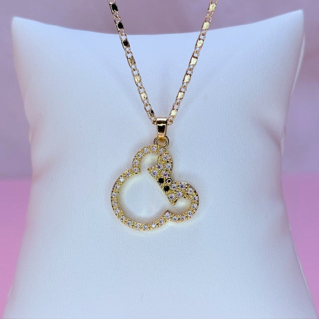 "hello" mickey necklace