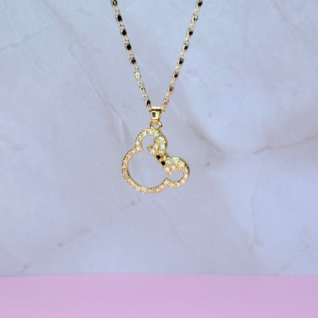"hello" mickey necklace