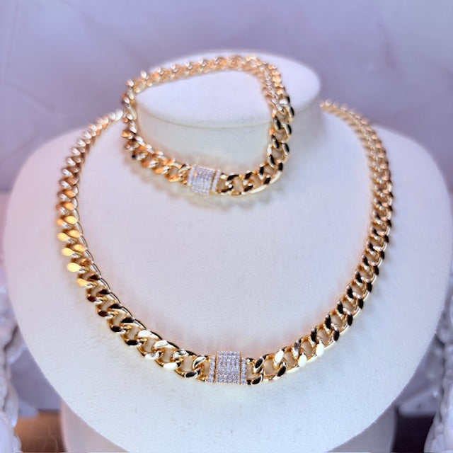 iced mona luxe chain & bracelet set