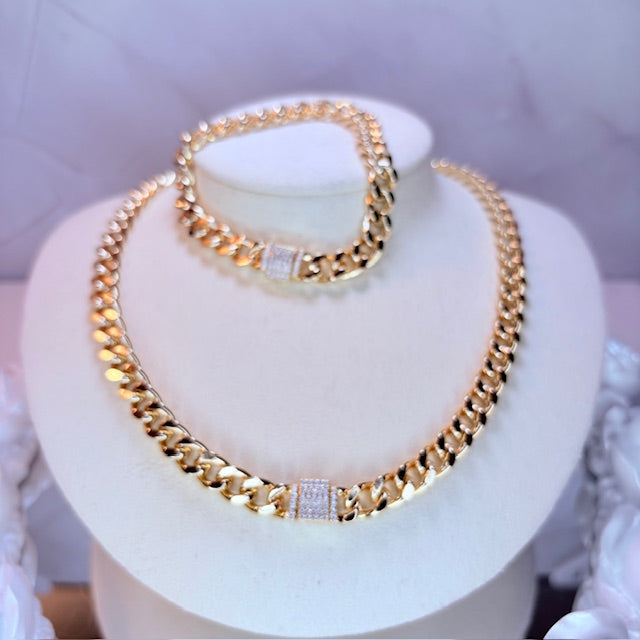 iced mona luxe chain & bracelet set