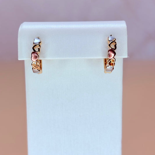 india heart hoop earrings