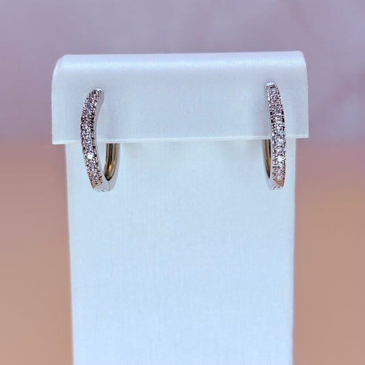 ivy silver hoop earrings