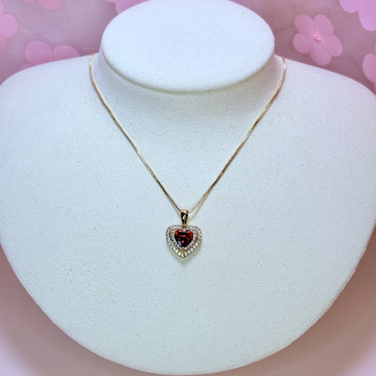katniss rubi red heart necklace