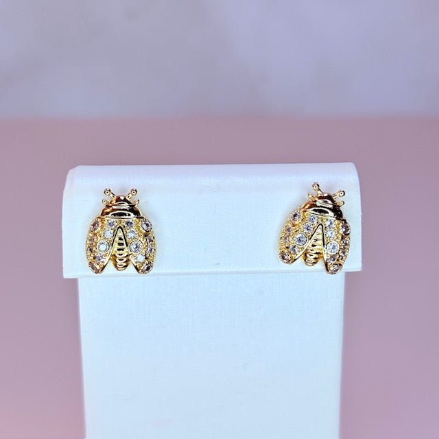 ladybug mini earrings