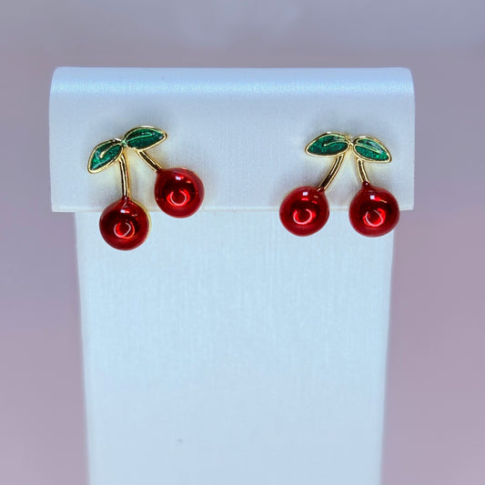 lil' cherry earrings