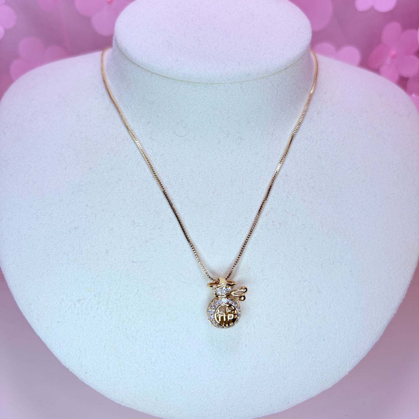 lucky money bag necklace