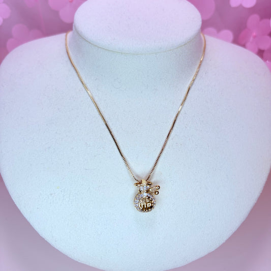 lucky money bag necklace