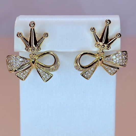lil empress bow earrings