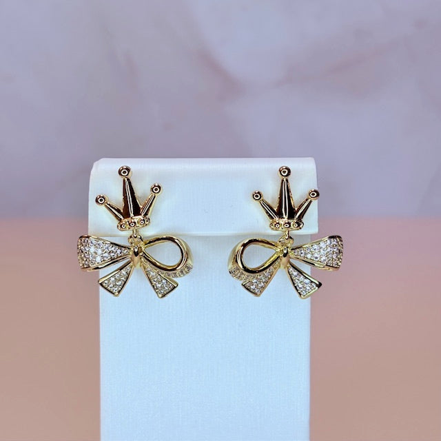 lil empress bow earrings