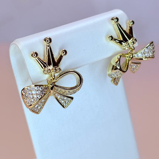 lil empress bow earrings